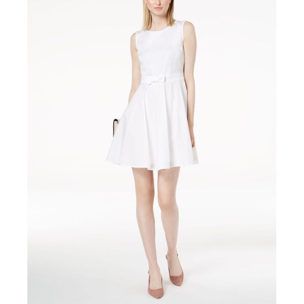 Maison Jules Bow Detail Fit Flare Dress
